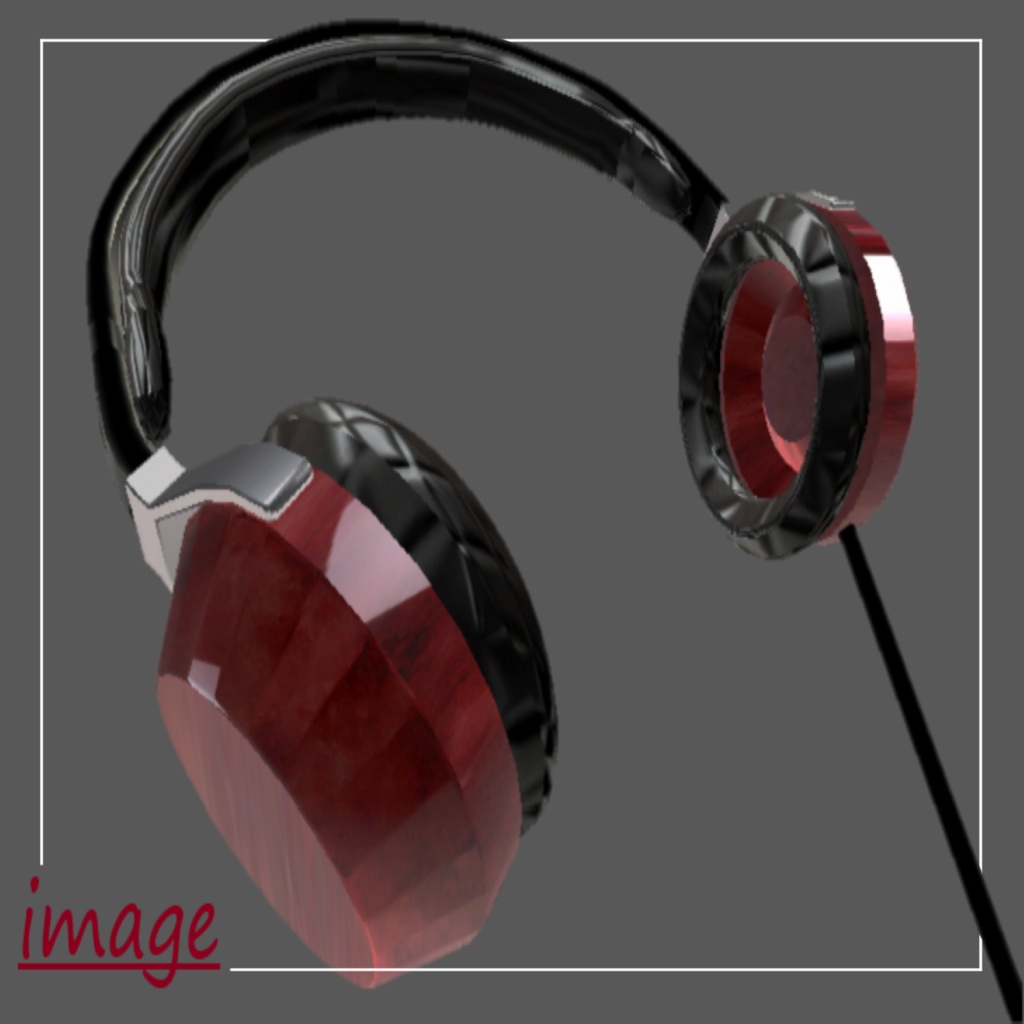 【VRChat想定】揺れるコード付き首掛けヘッドフォン