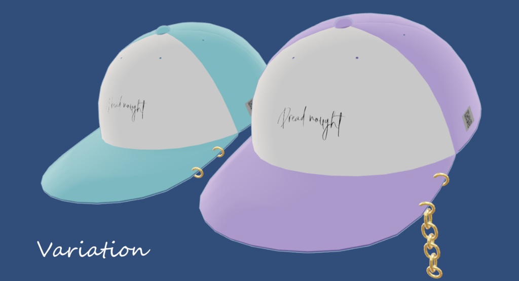 【VRChat想定】猫耳チェーンキャップ