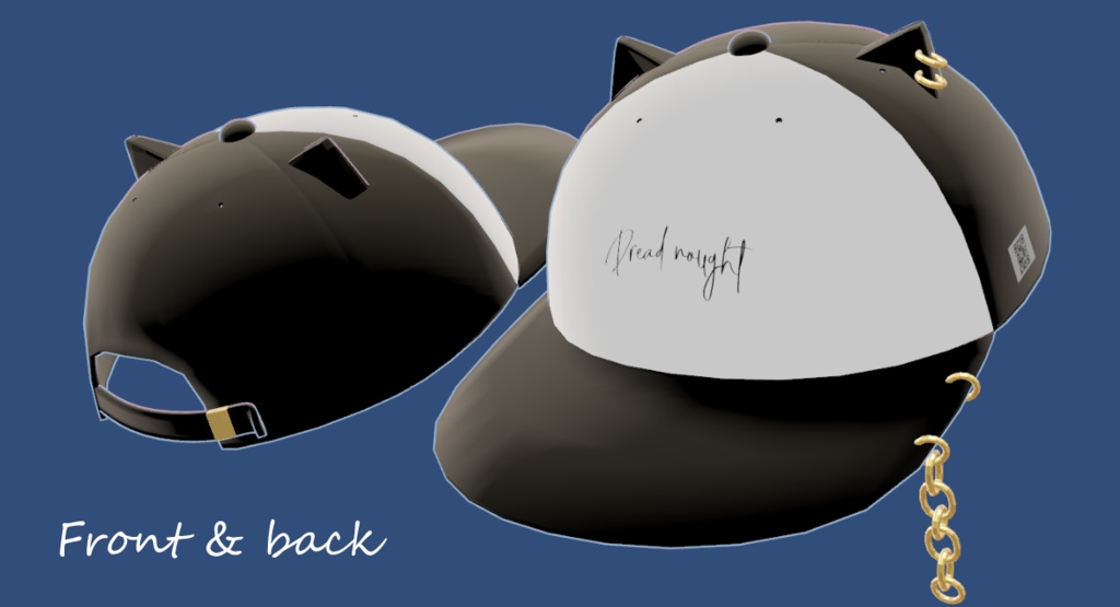 【VRChat想定】猫耳チェーンキャップ
