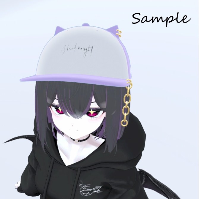 【VRChat想定】猫耳チェーンキャップ
