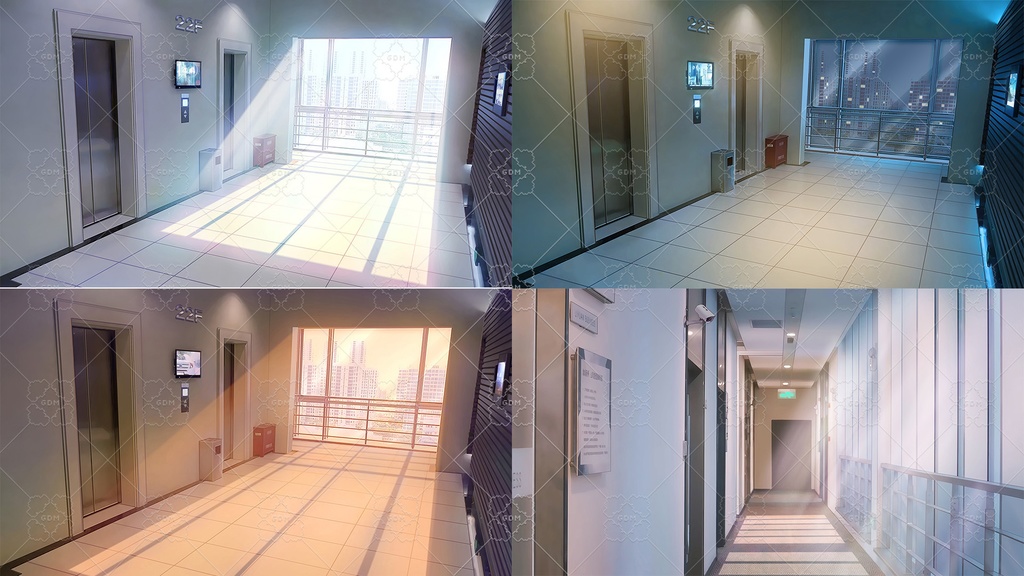 【ゲーム素材】現代都市背景素材