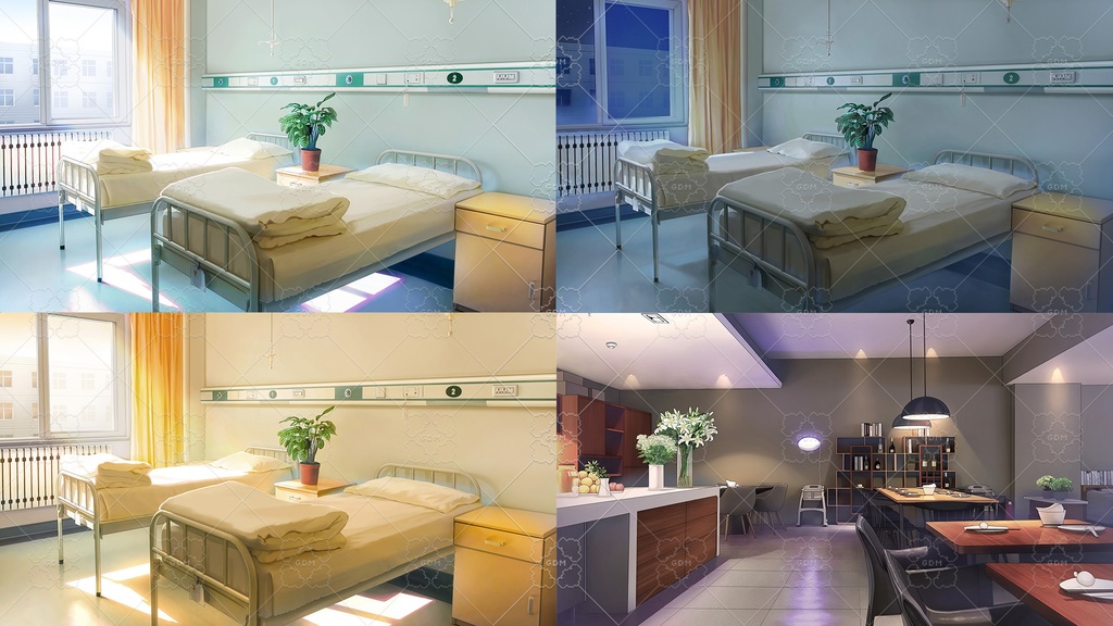 【ゲーム素材】現代都市背景素材