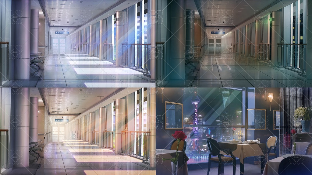 【ゲーム素材】現代都市背景素材