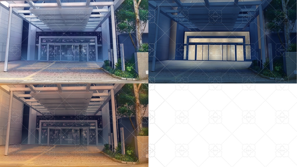 【ゲーム素材】現代都市背景素材