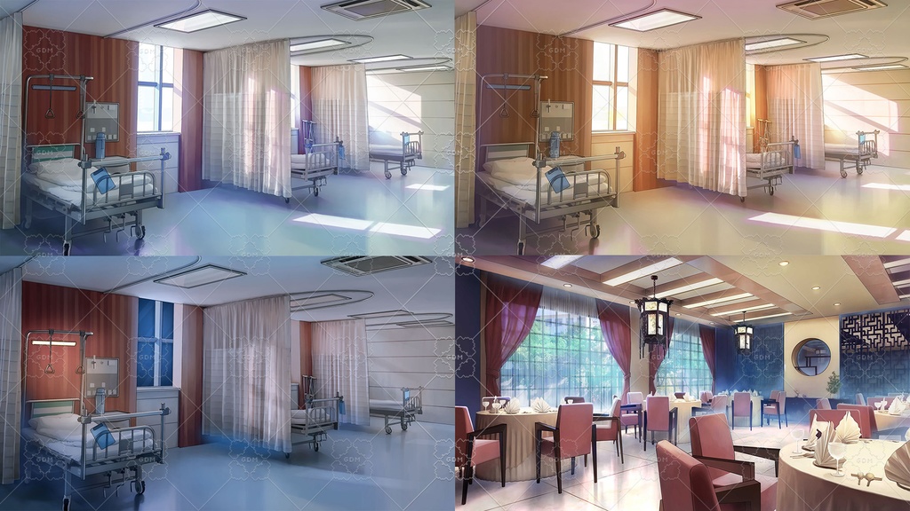 【ゲーム素材】現代都市背景素材