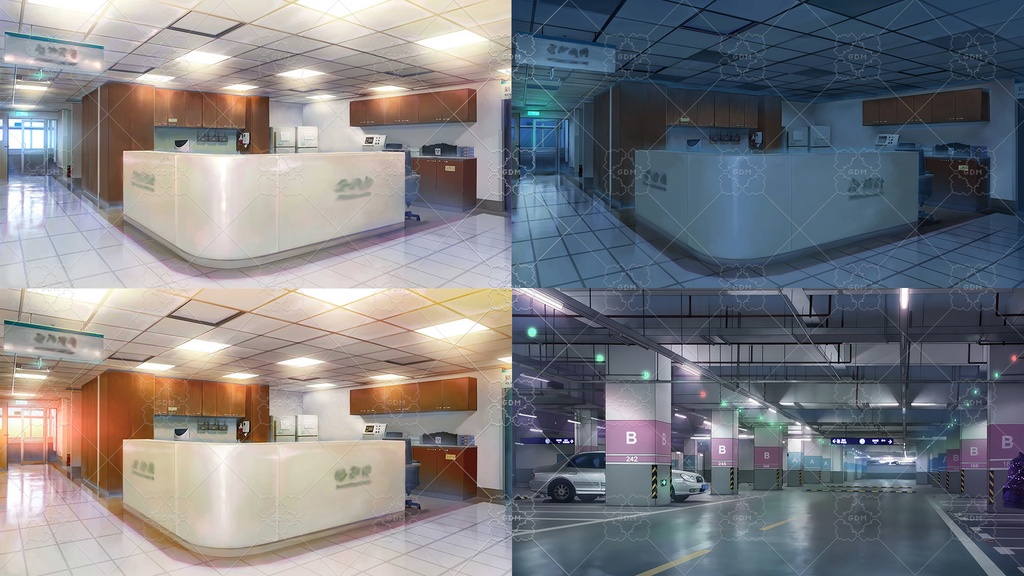 【ゲーム素材】現代都市背景素材