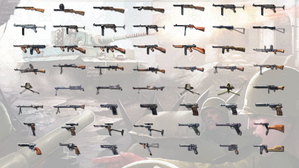 【ゲーム素材】WW2 ICONS: 武器とアイテム