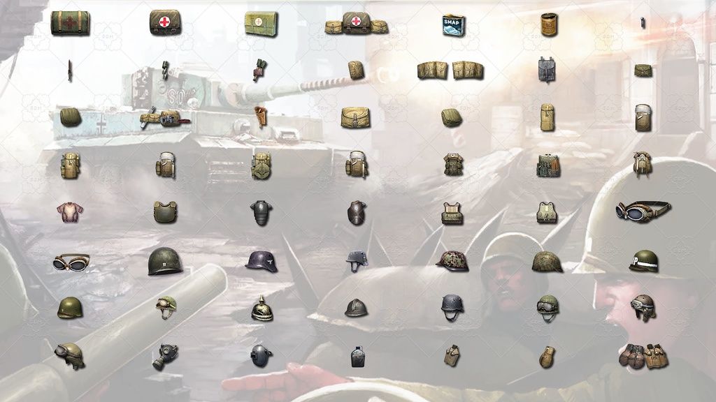 【ゲーム素材】WW2 ICONS: 武器とアイテム