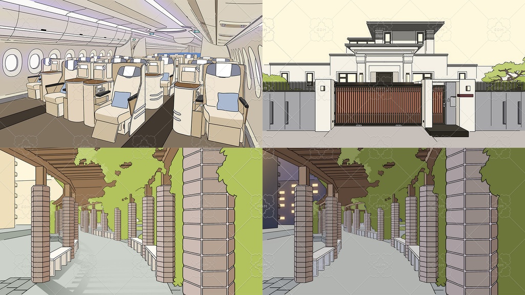 【ゲーム素材】マンガ風背景素材