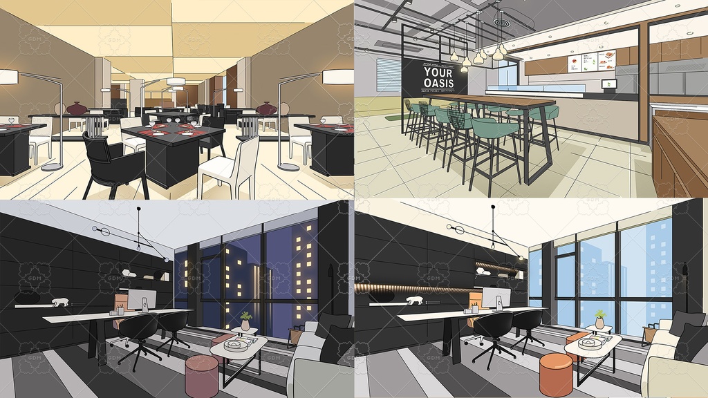 【ゲーム素材】マンガ風背景素材