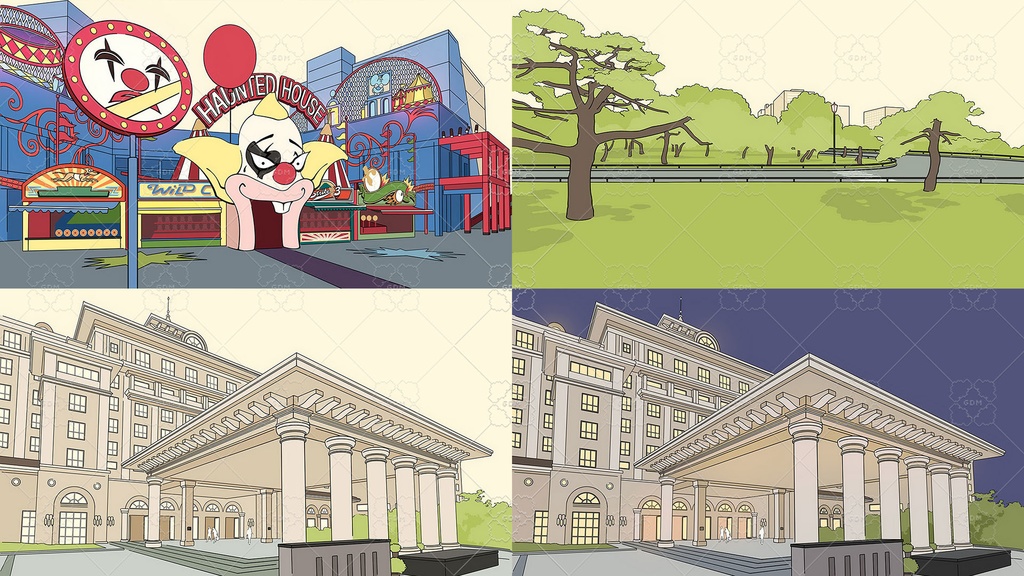 【ゲーム素材】マンガ風背景素材