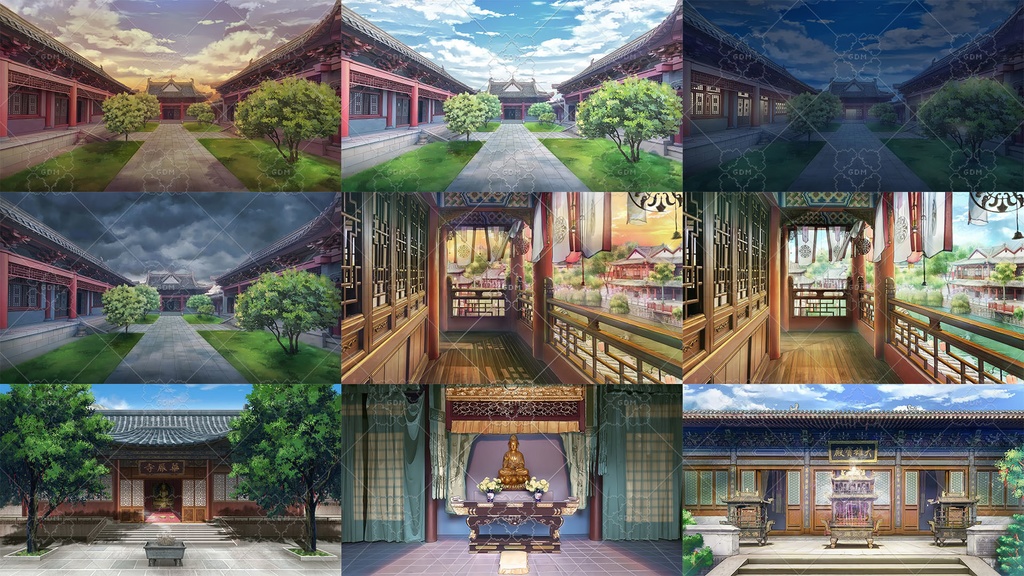 【ゲーム素材】中華風背景素材