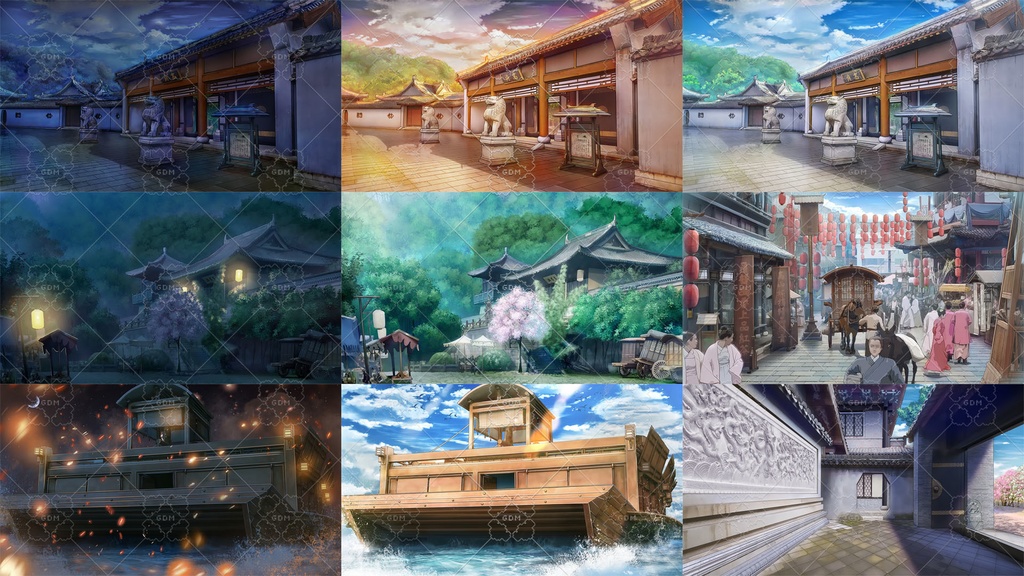 【ゲーム素材】中華風背景素材