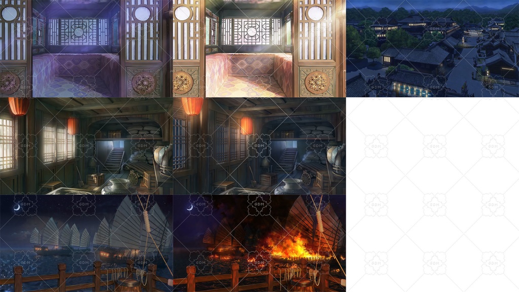 【ゲーム素材】中華風背景素材