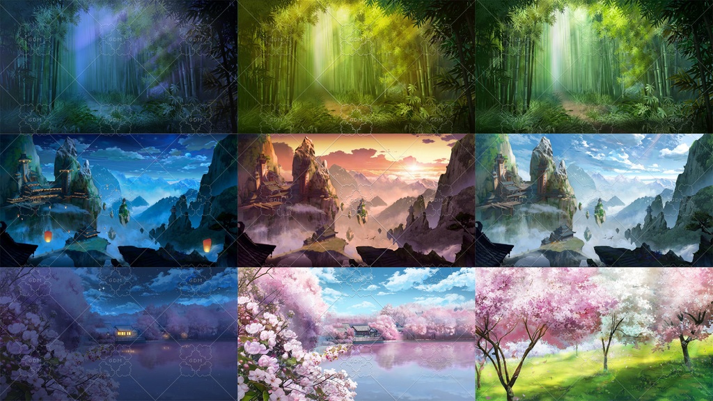 【ゲーム素材】中華風背景素材