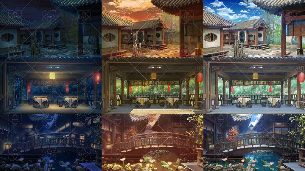 【ゲーム素材】中華風背景素材