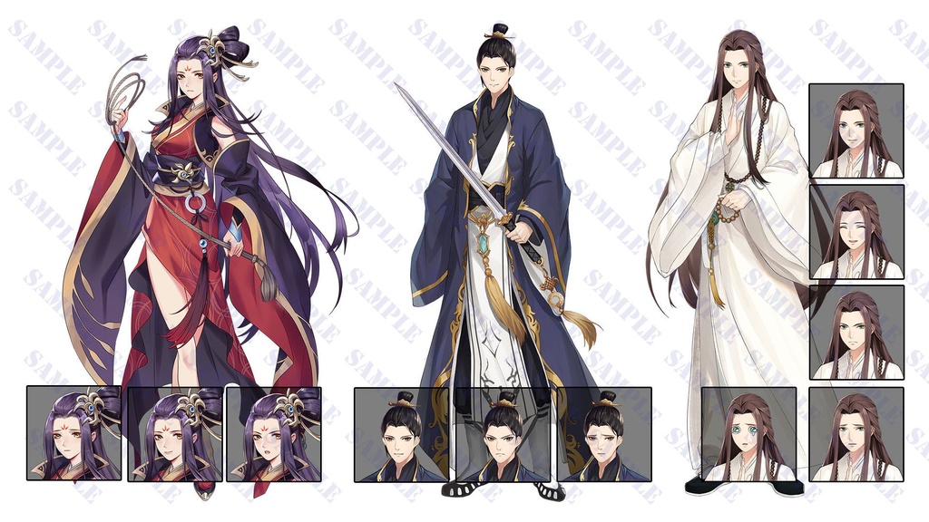 【ゲーム素材】中華風キャラクター立ち絵