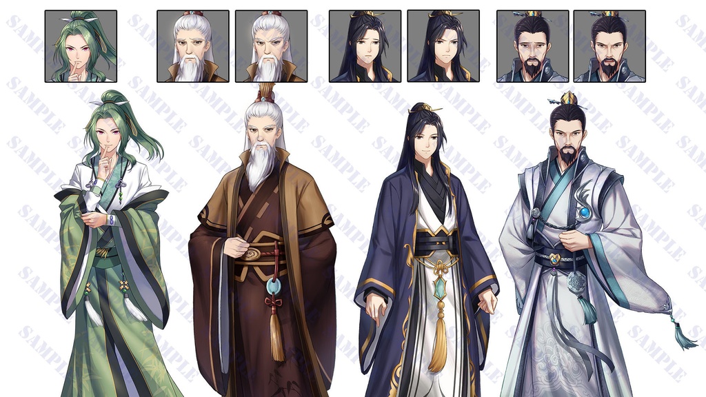 【ゲーム素材】中華風キャラクター立ち絵