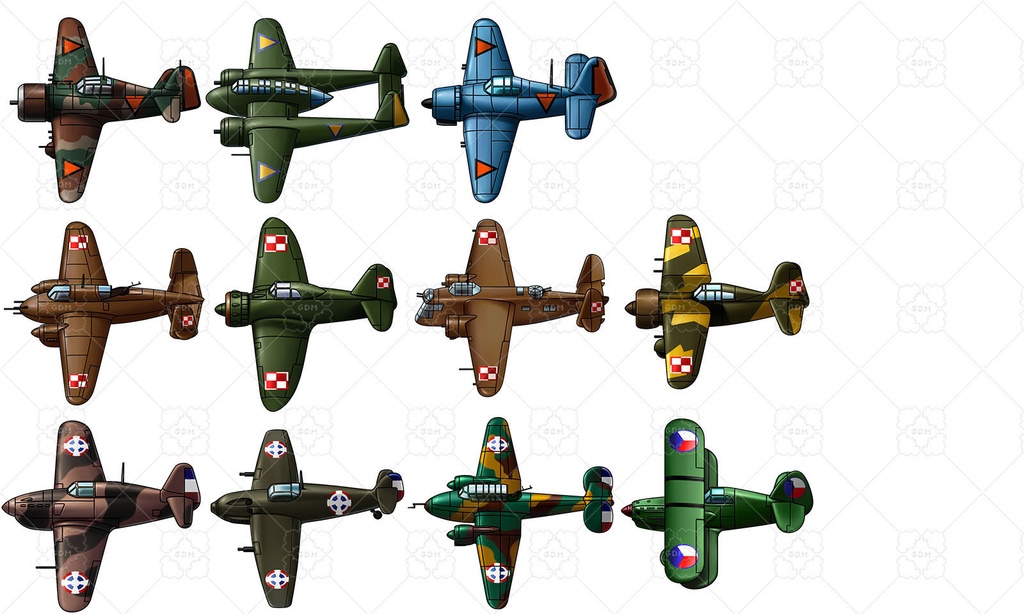 【ゲーム素材】第二次世界大戦の戦闘機