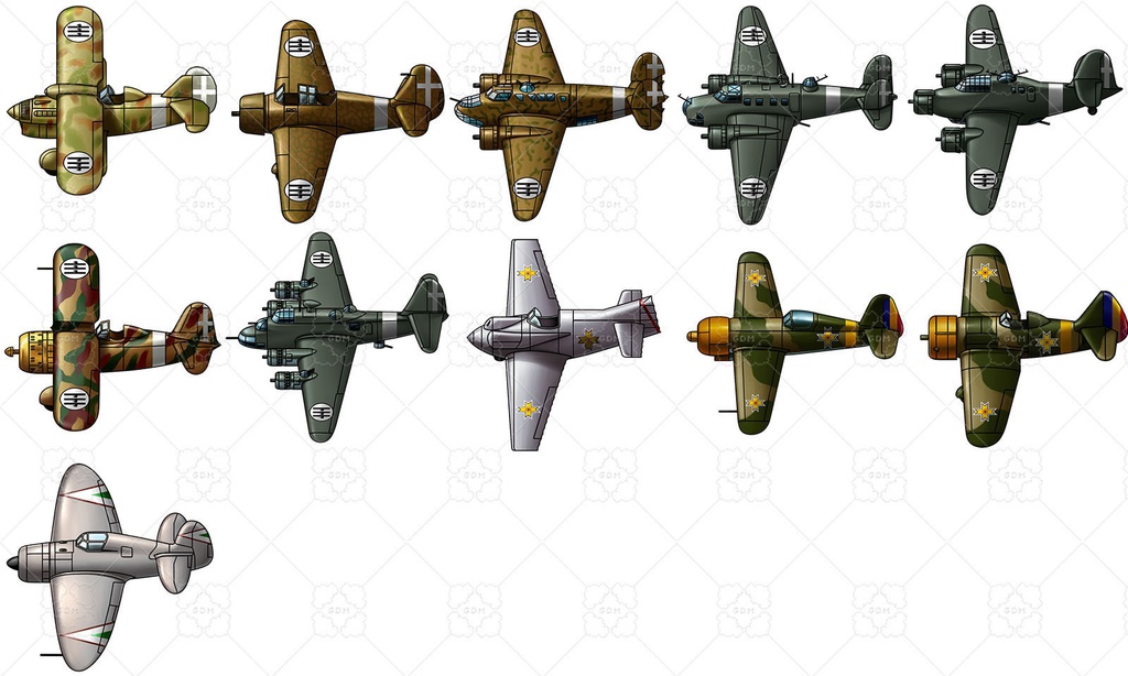 【ゲーム素材】第二次世界大戦の戦闘機