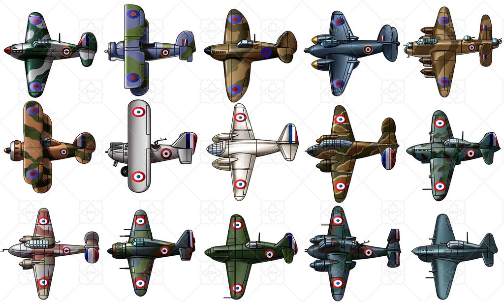 【ゲーム素材】第二次世界大戦の戦闘機