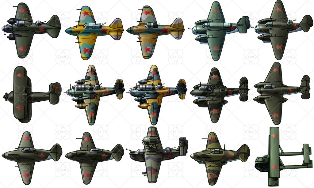 【ゲーム素材】第二次世界大戦の戦闘機