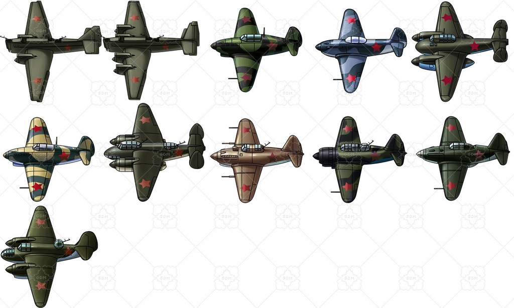 【ゲーム素材】第二次世界大戦の戦闘機