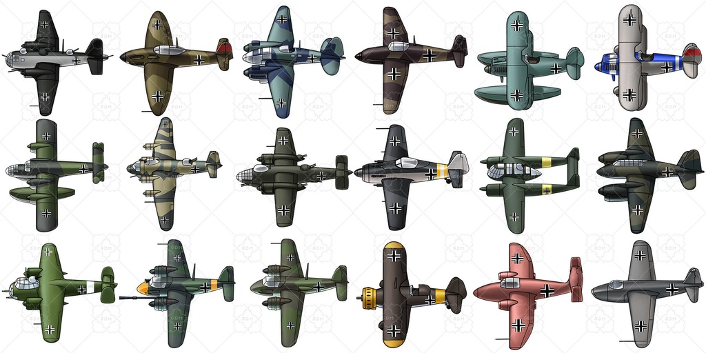 【ゲーム素材】第二次世界大戦の戦闘機