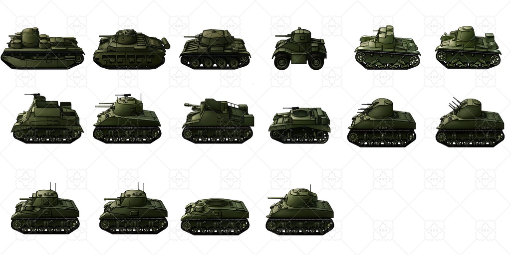 【ゲーム素材】第二次世界大戦の戦車