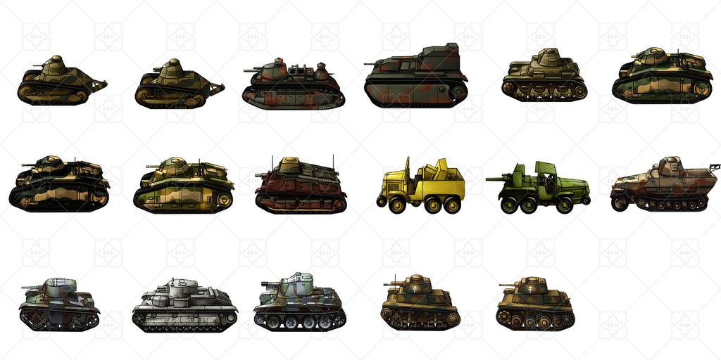 【ゲーム素材】第二次世界大戦の戦車