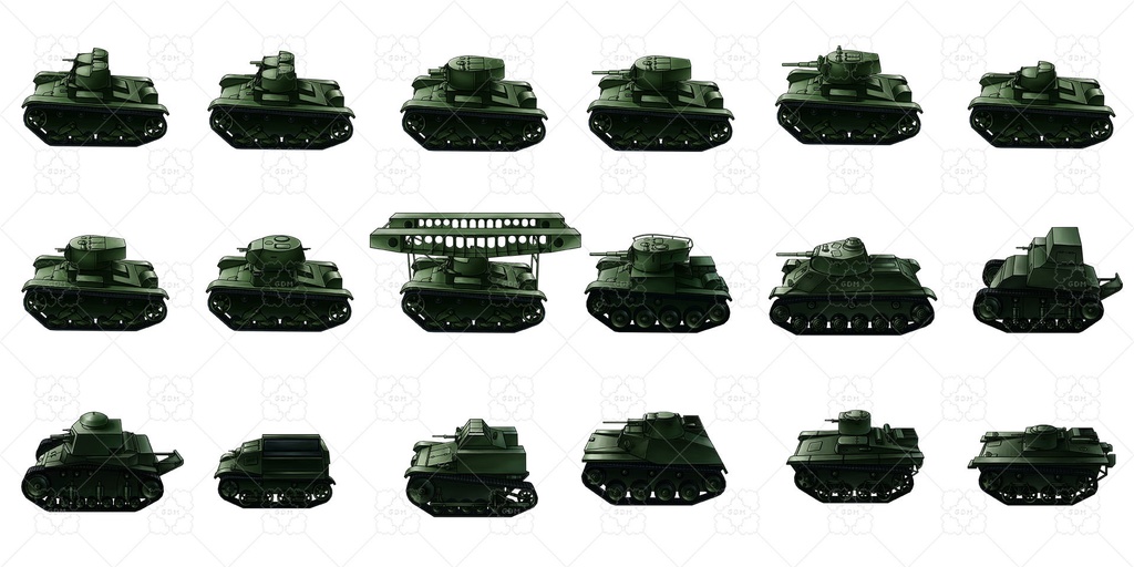 【ゲーム素材】第二次世界大戦の戦車