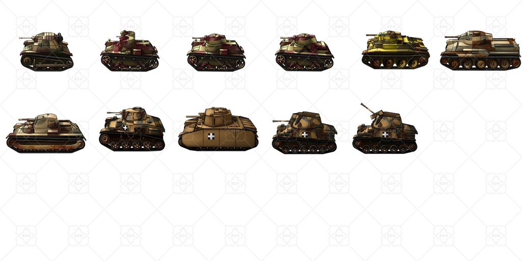 【ゲーム素材】第二次世界大戦の戦車