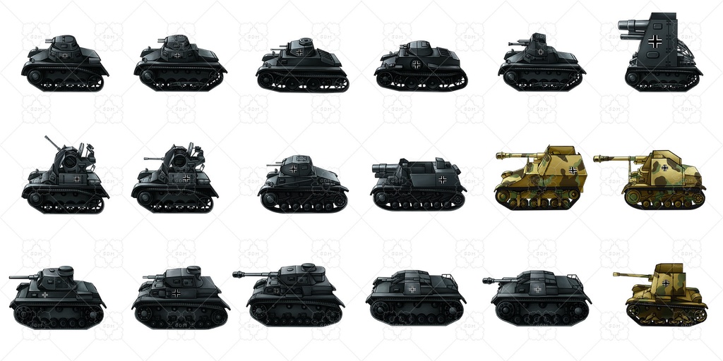 【ゲーム素材】第二次世界大戦の戦車