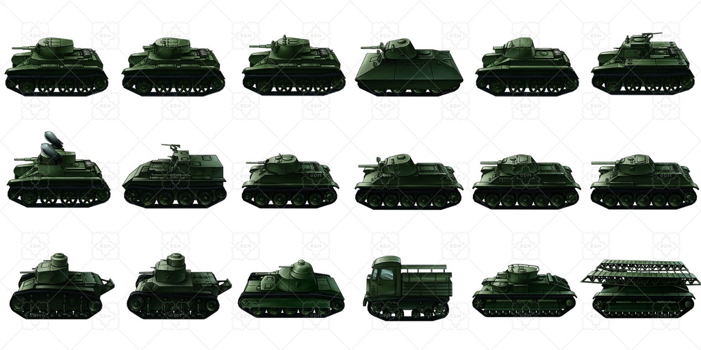【ゲーム素材】第二次世界大戦の戦車
