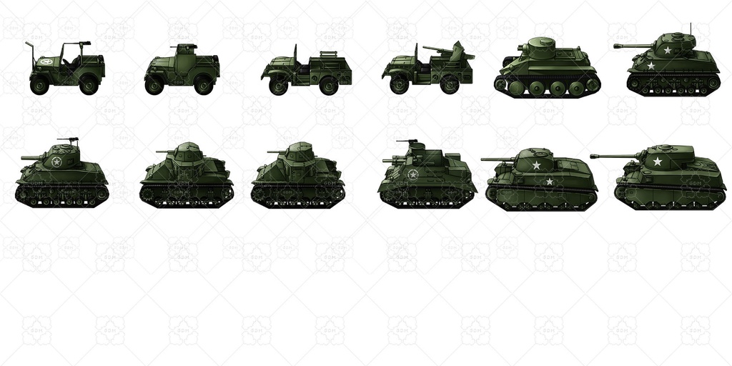 【ゲーム素材】第二次世界大戦の戦車