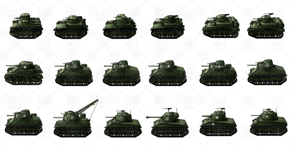 【ゲーム素材】第二次世界大戦の戦車