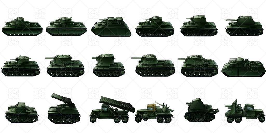 【ゲーム素材】第二次世界大戦の戦車