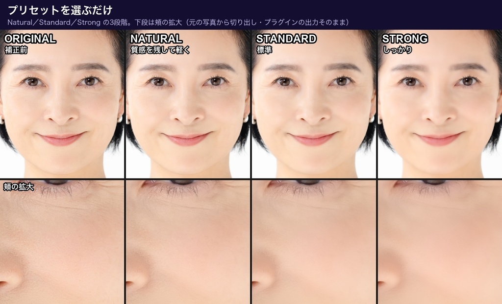 【無料体験版】肌補正プラグイン|Premiere Pro/After Effects用 Totonoe Skin Retouch