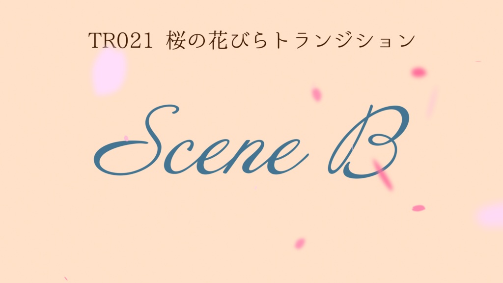 トランジション 桜の花びら【動画素材】