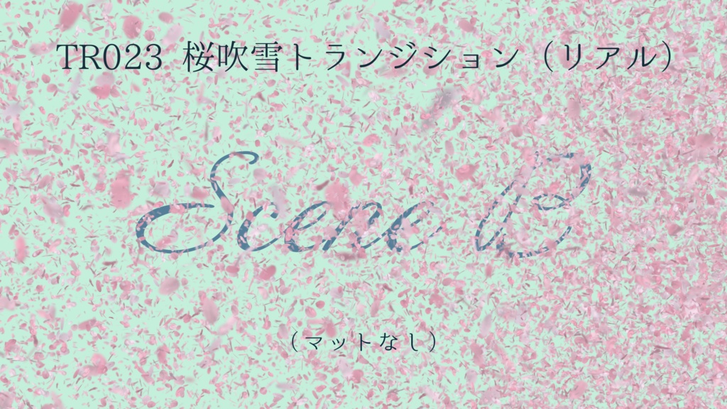 トランジション 桜吹雪(リアル)【動画素材】