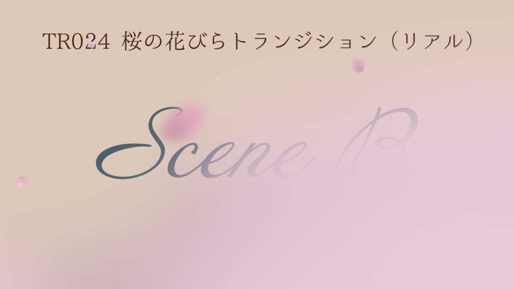 トランジション 桜の花びら(リアル)【動画素材】