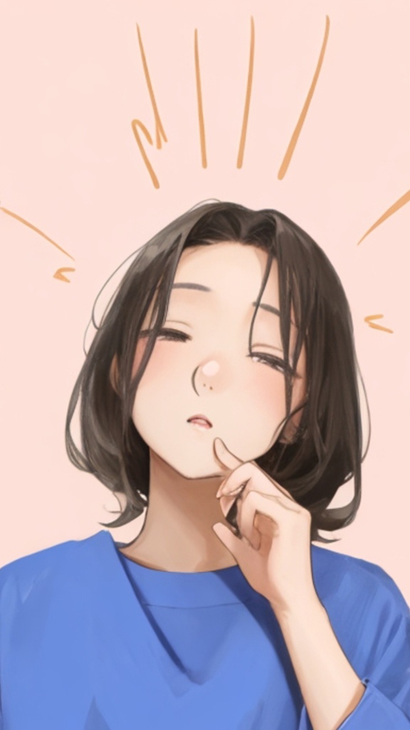 考え事中の女性