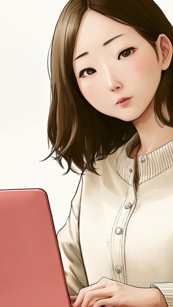 パソコンを使うビジネスウーマン