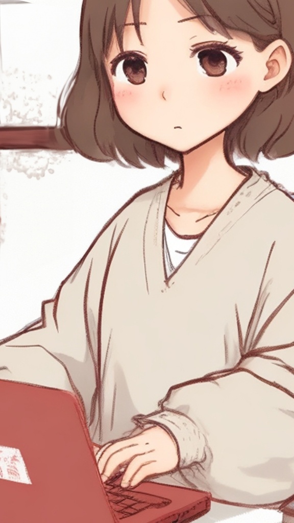 ノートパソコンを使う女性