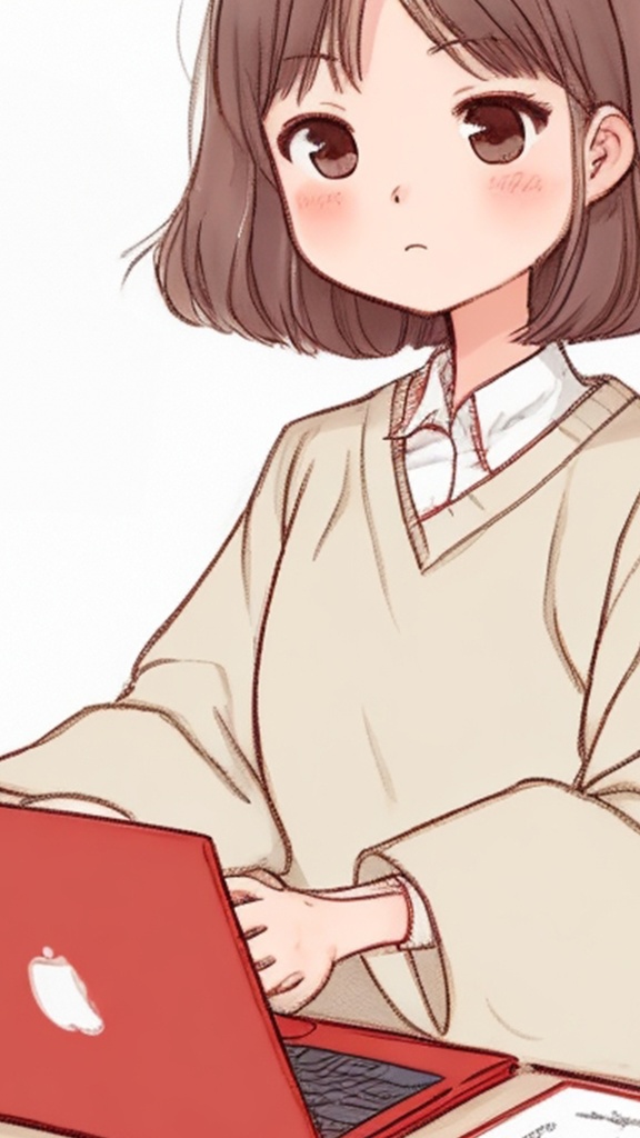 ノートパソコンを使う女性