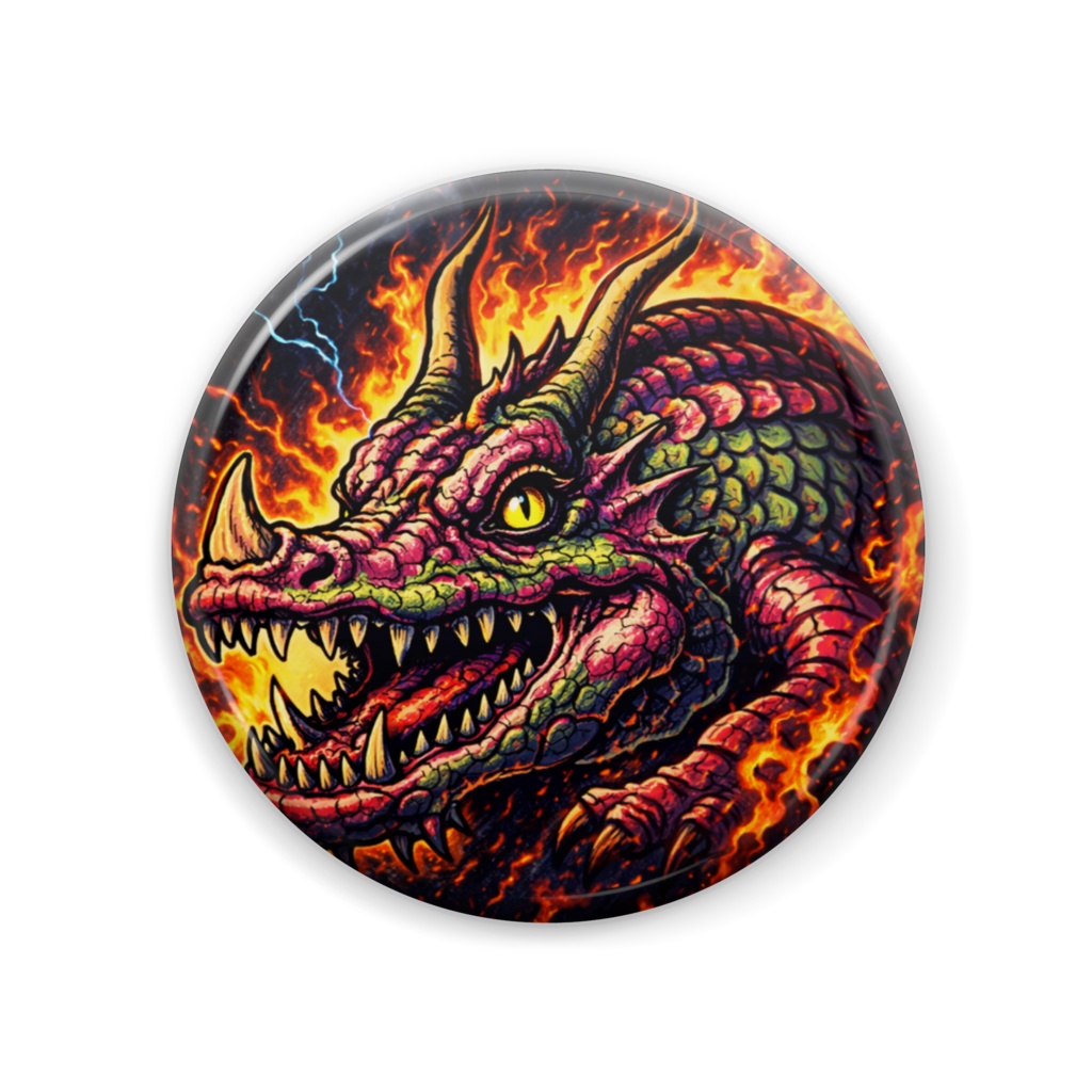 奇獣「つよそーなワニ」缶バッジ