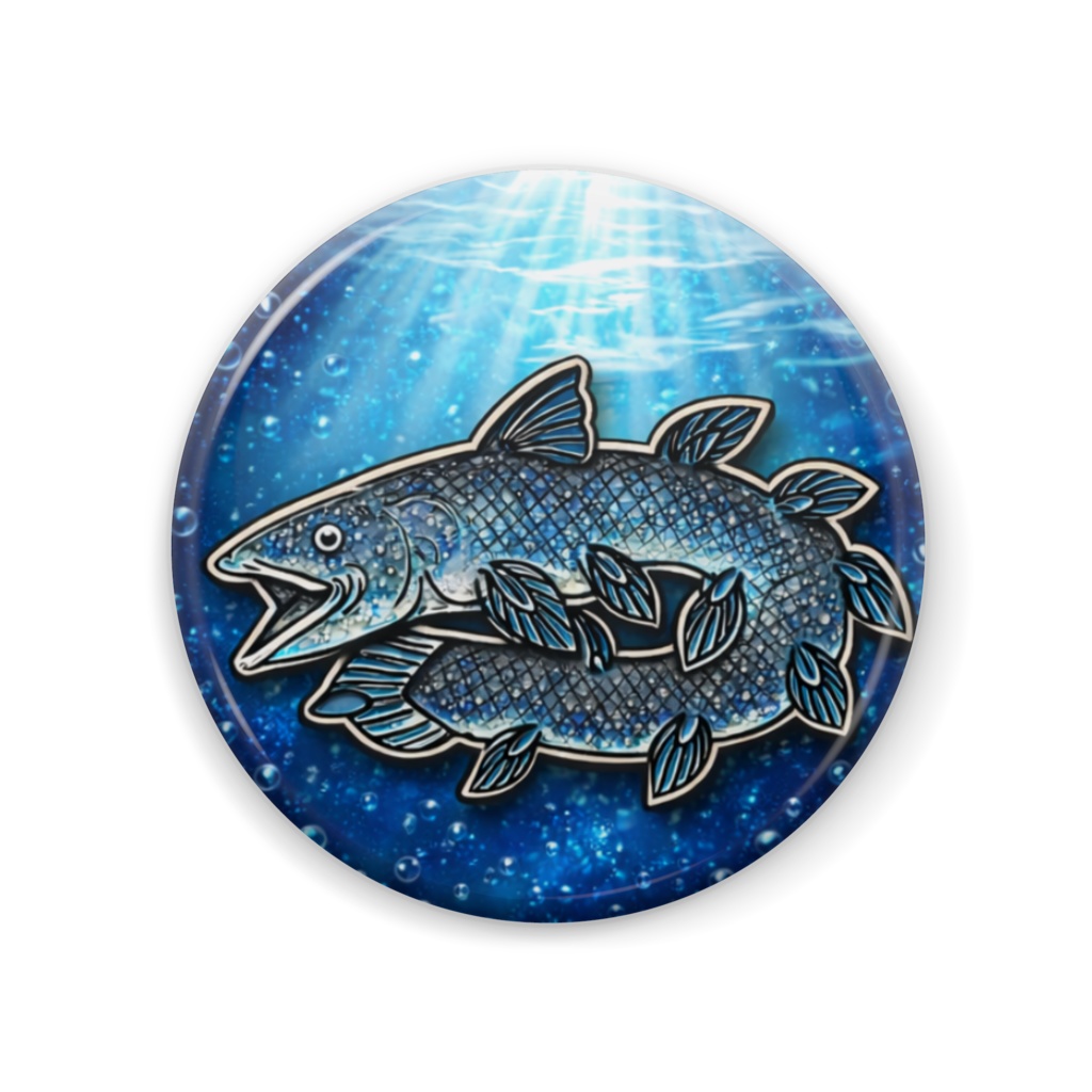 奇獣「シーラカンスウナギ」缶バッジ