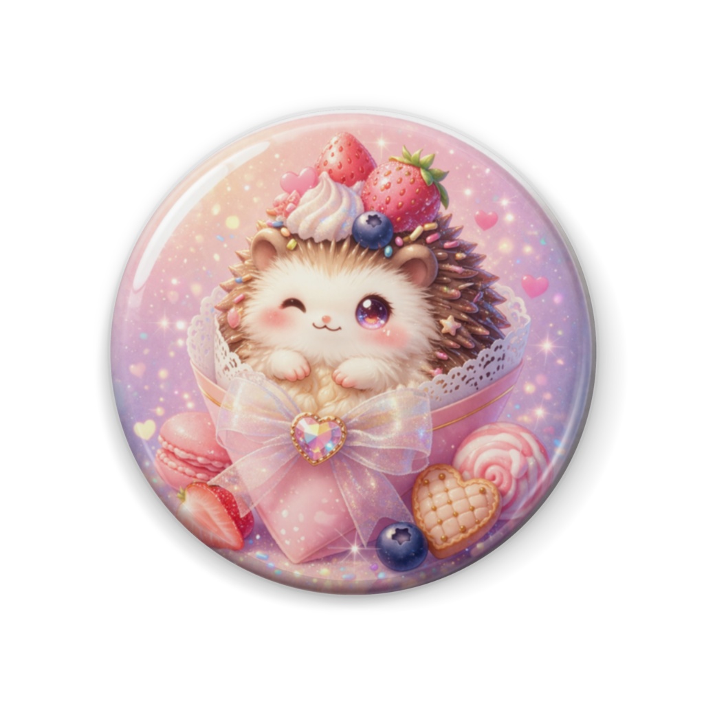 奇獣「スイーツハリネズミ」缶バッジ