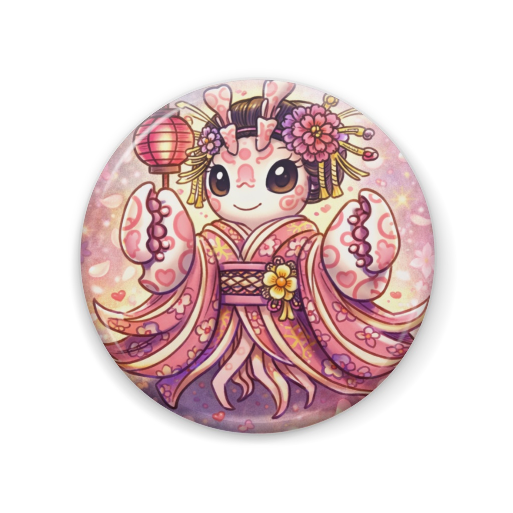 奇獣「花魁フリソデエビ」缶バッジ