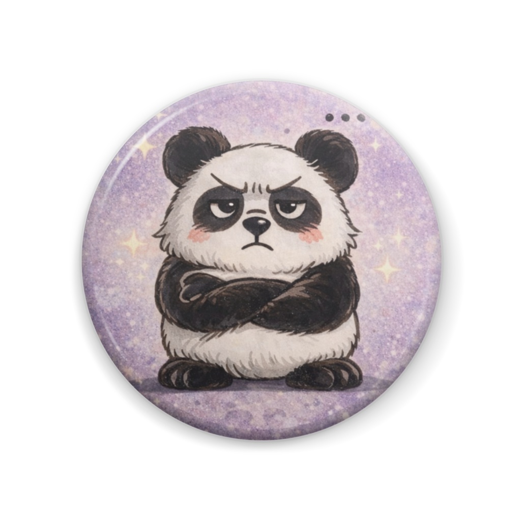 奇獣「ウデクミパンダ」缶バッジ